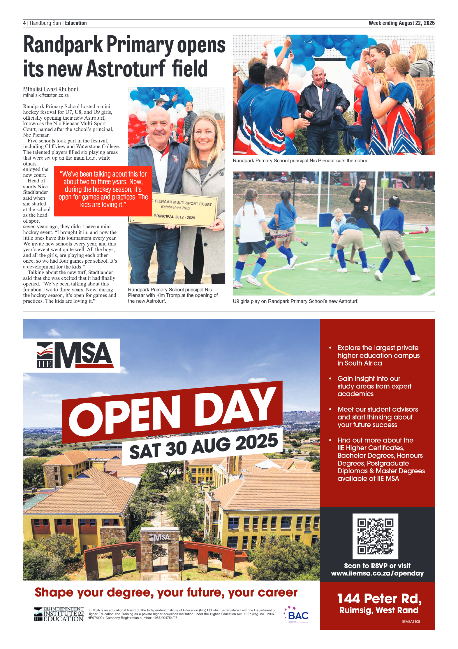 Randburg Sun 22 August 2025 page 4