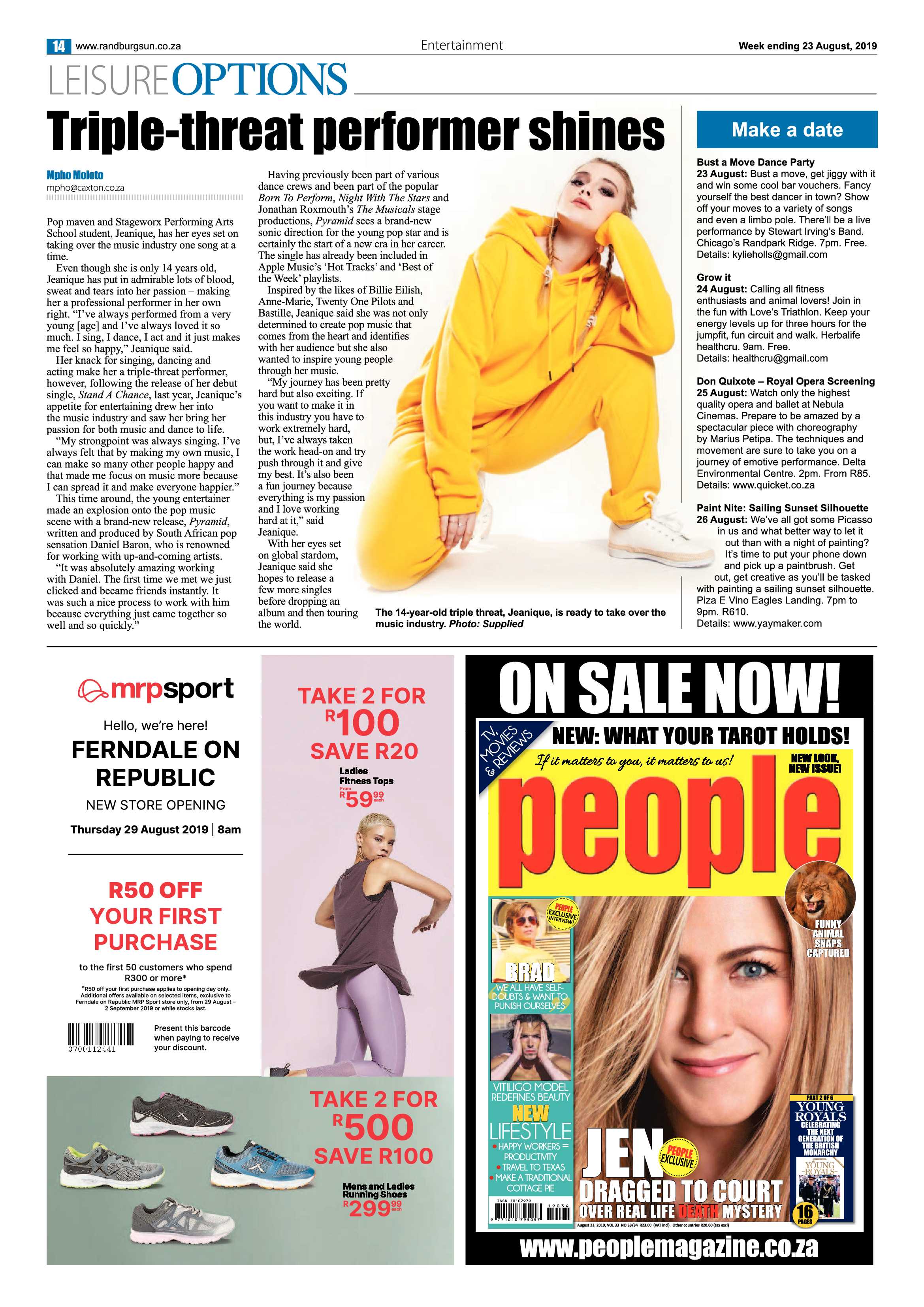 Randburg Sun 22 August, 2019 page 14