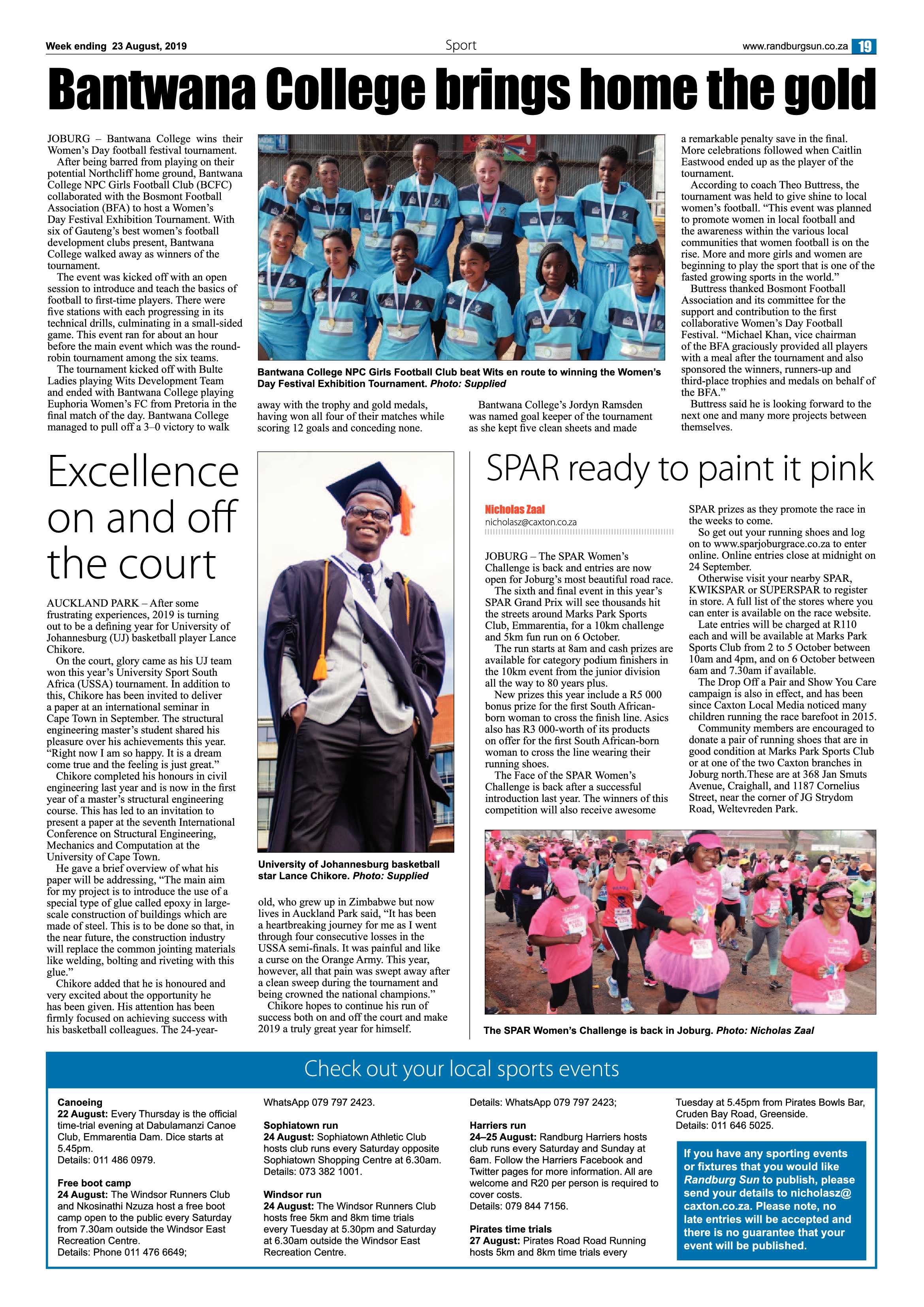Randburg Sun 22 August, 2019 page 19