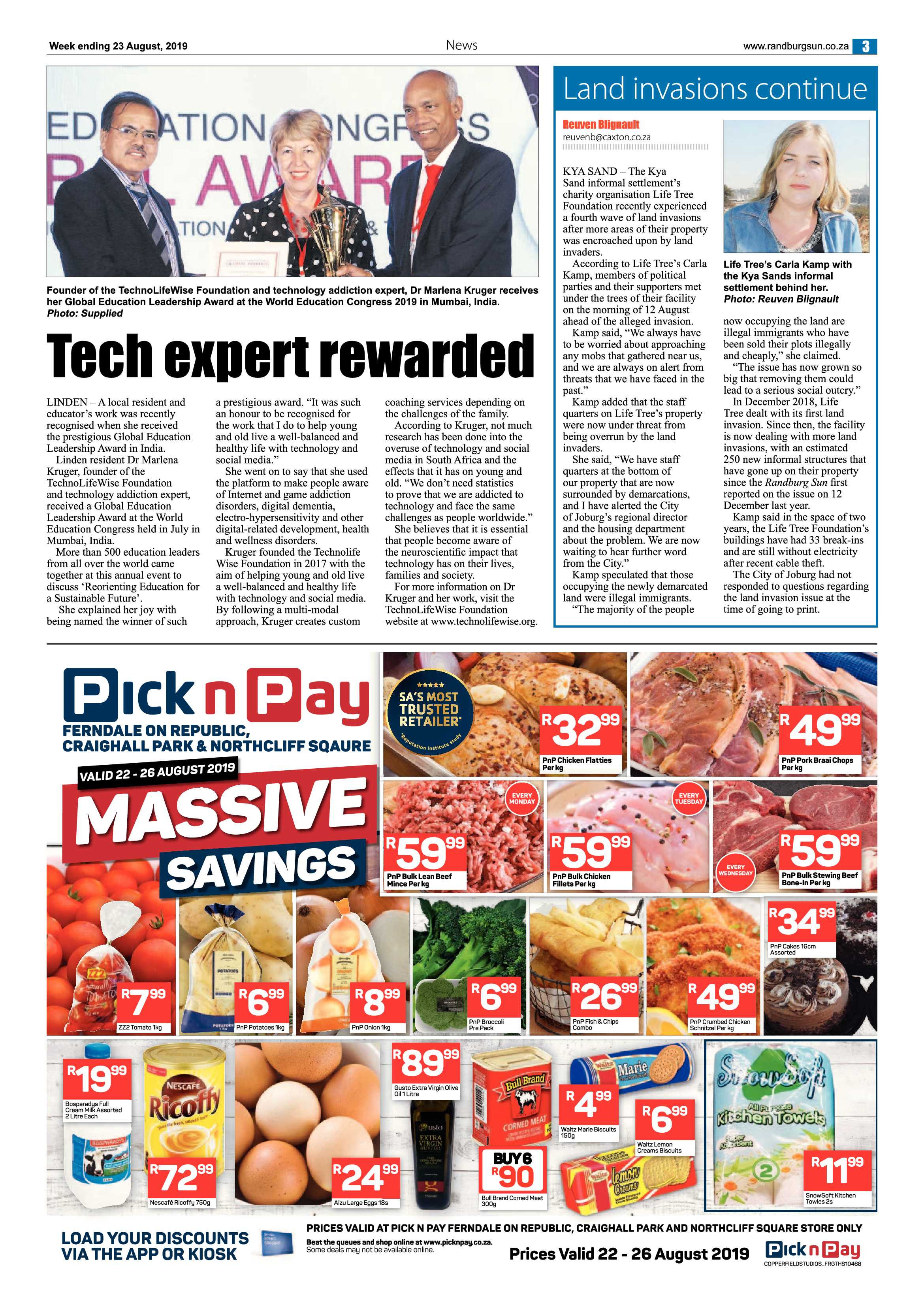 Randburg Sun 22 August, 2019 page 3