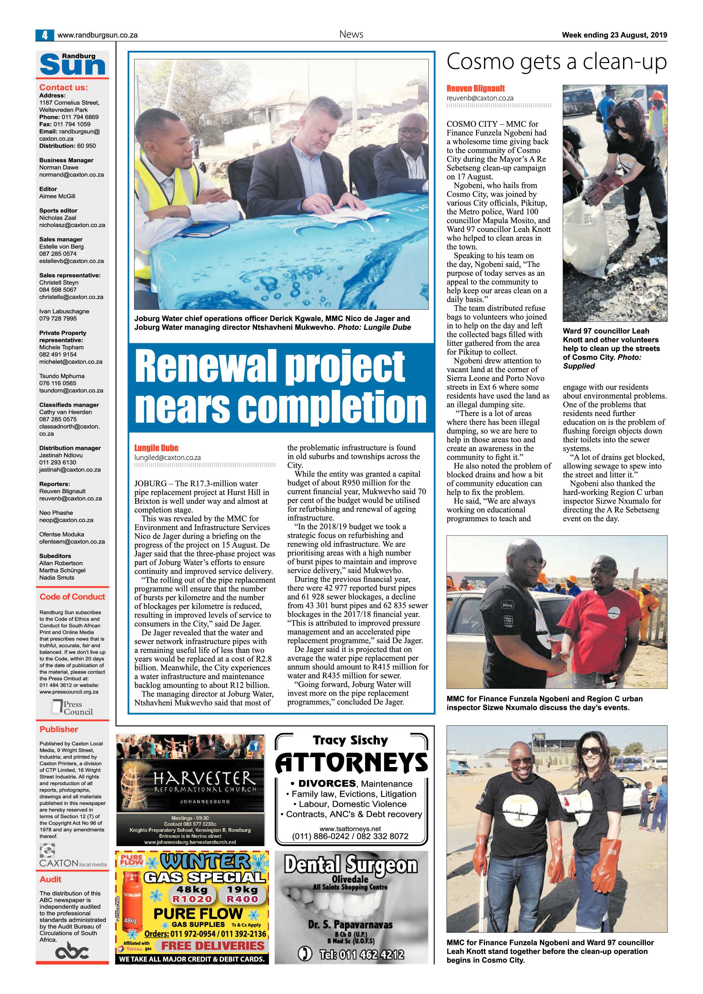 Randburg Sun 22 August, 2019 page 4