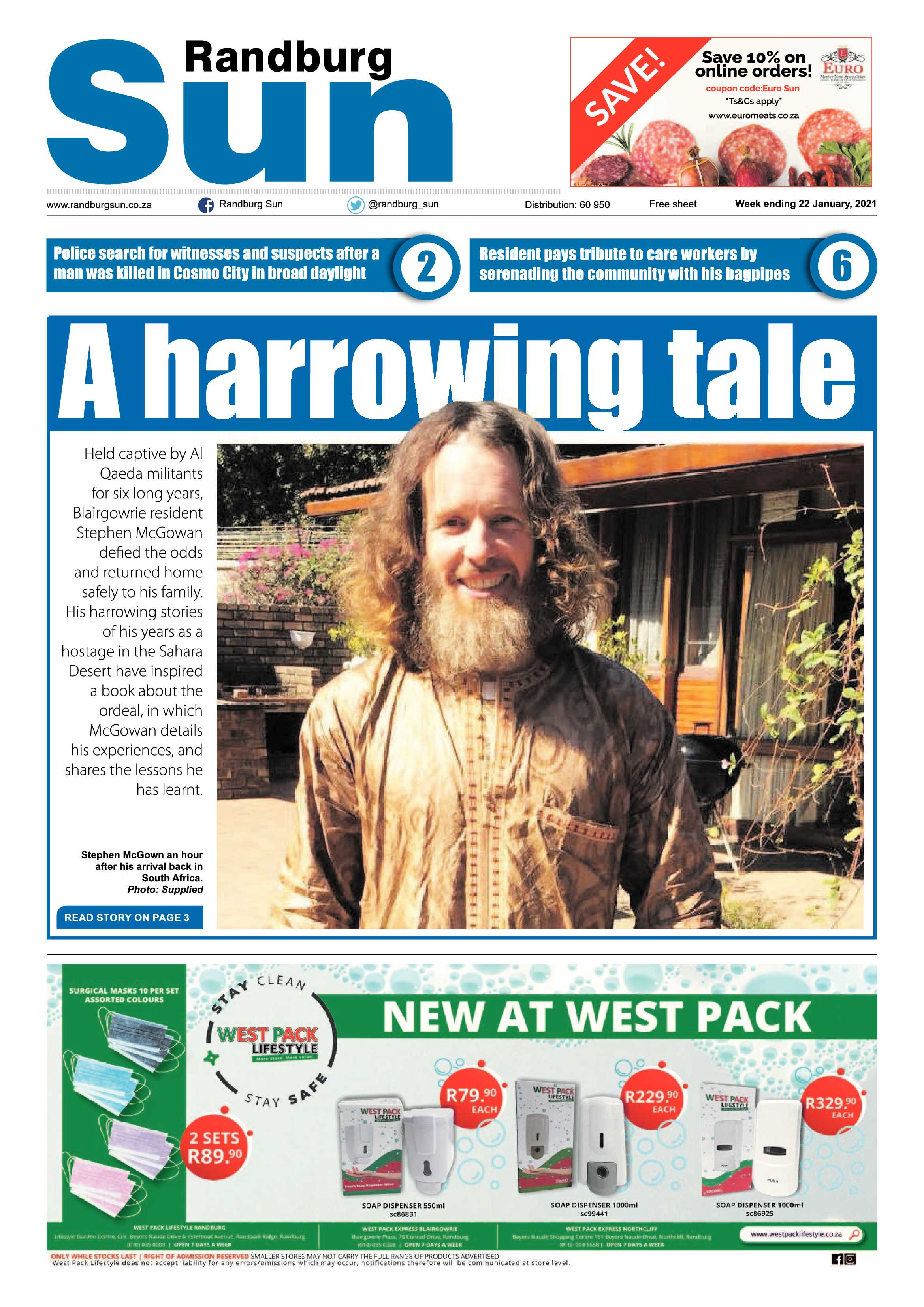 Randburg Sun 22 January 2020 page 1