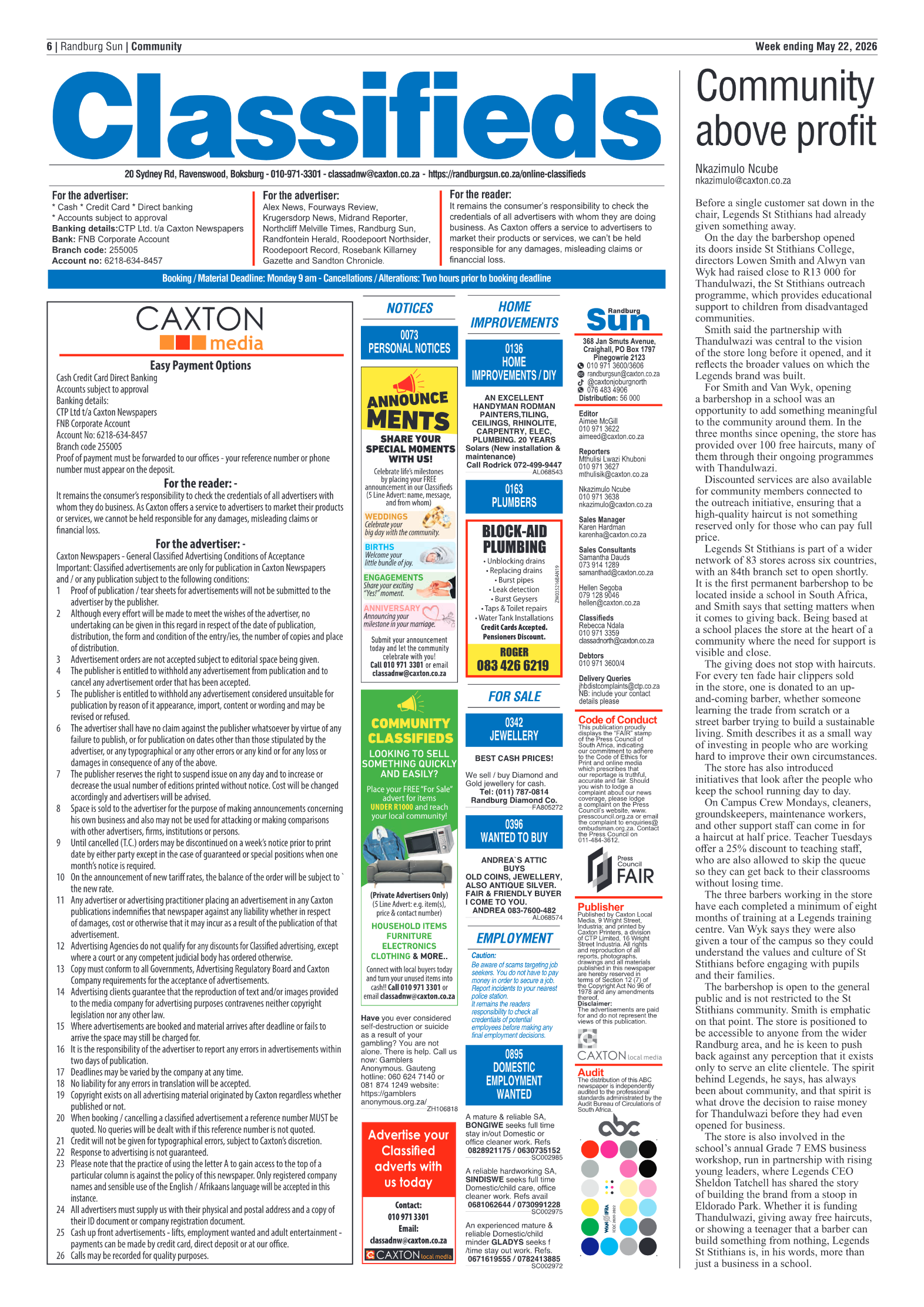 Randburg Sun 22 May 2026 page 6