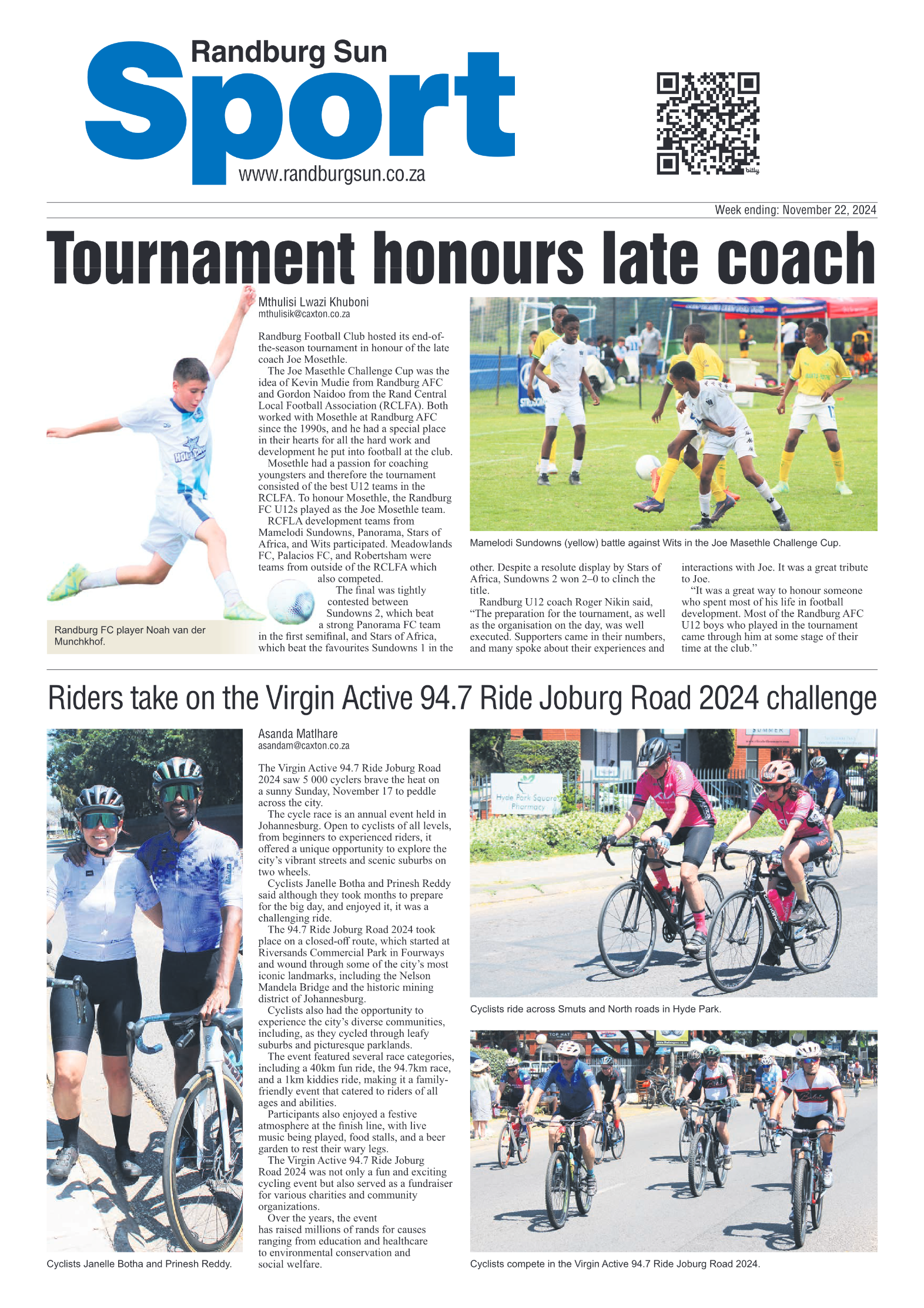 Randburg Sun 22 November 2024 page 12