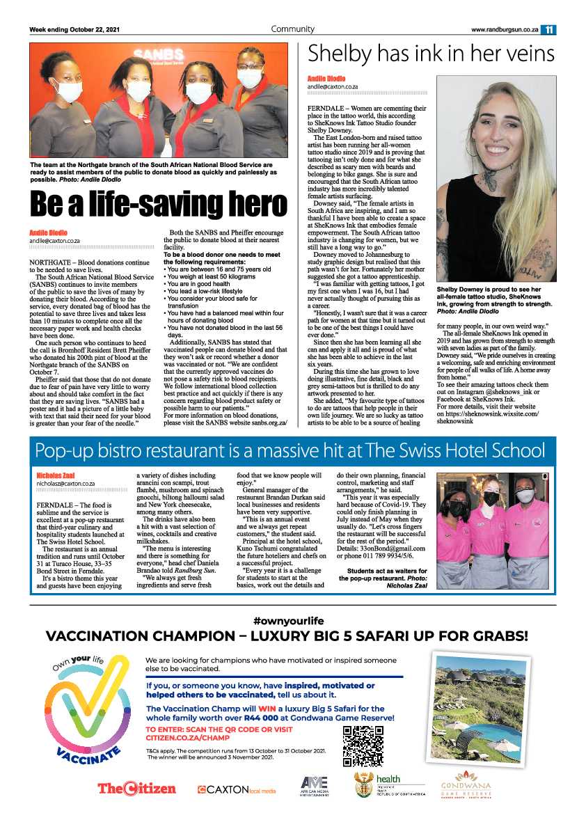 Randburg Sun 22 October 2021 page 11
