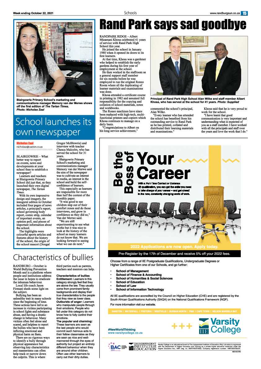 Randburg Sun 22 October 2021 page 15