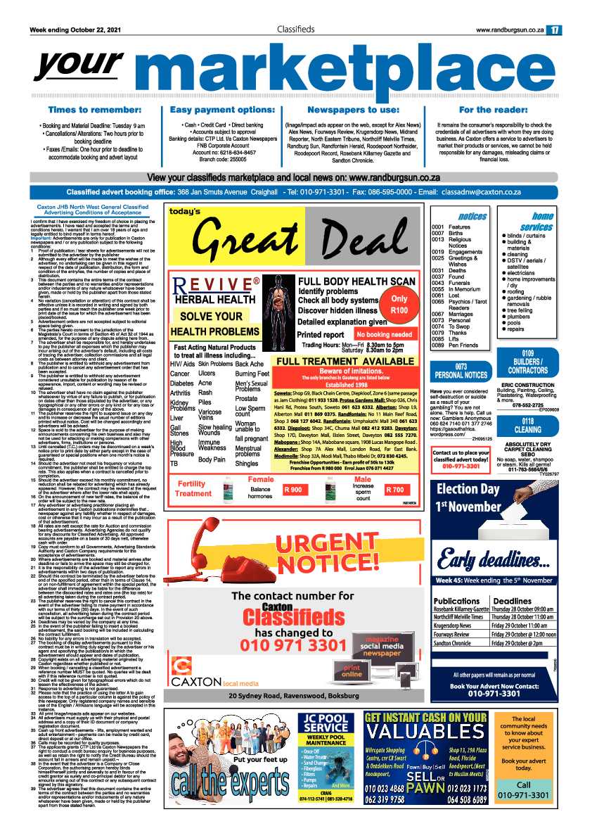 Randburg Sun 22 October 2021 page 17