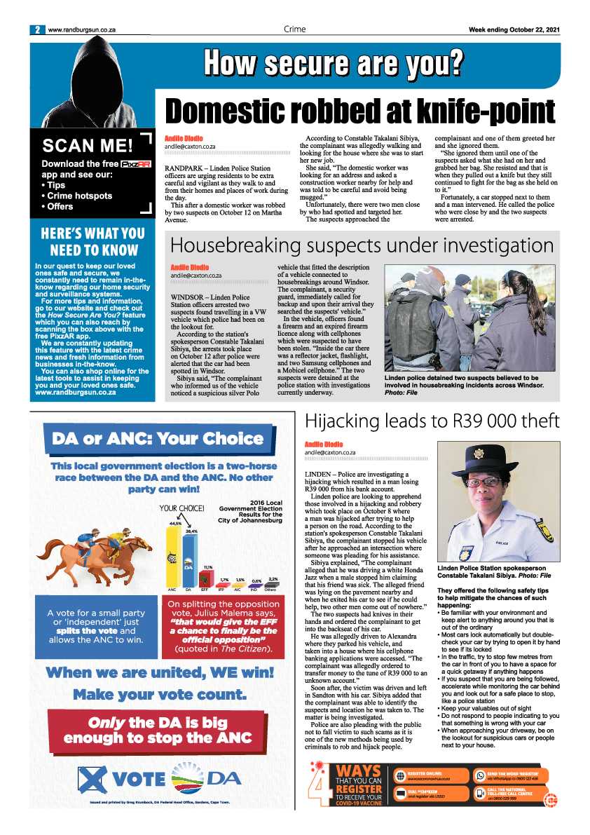 Randburg Sun 22 October 2021 page 2