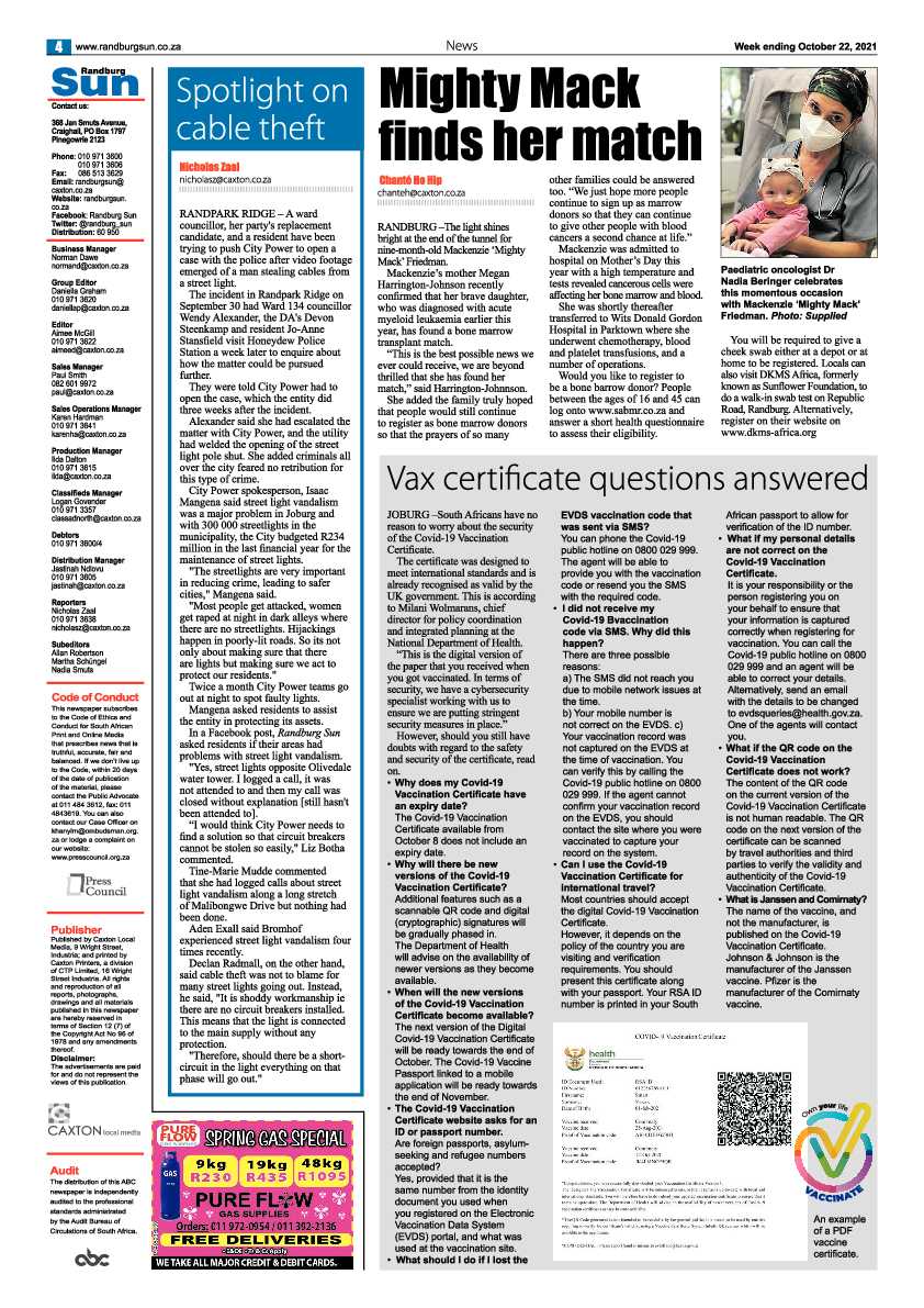 Randburg Sun 22 October 2021 page 4