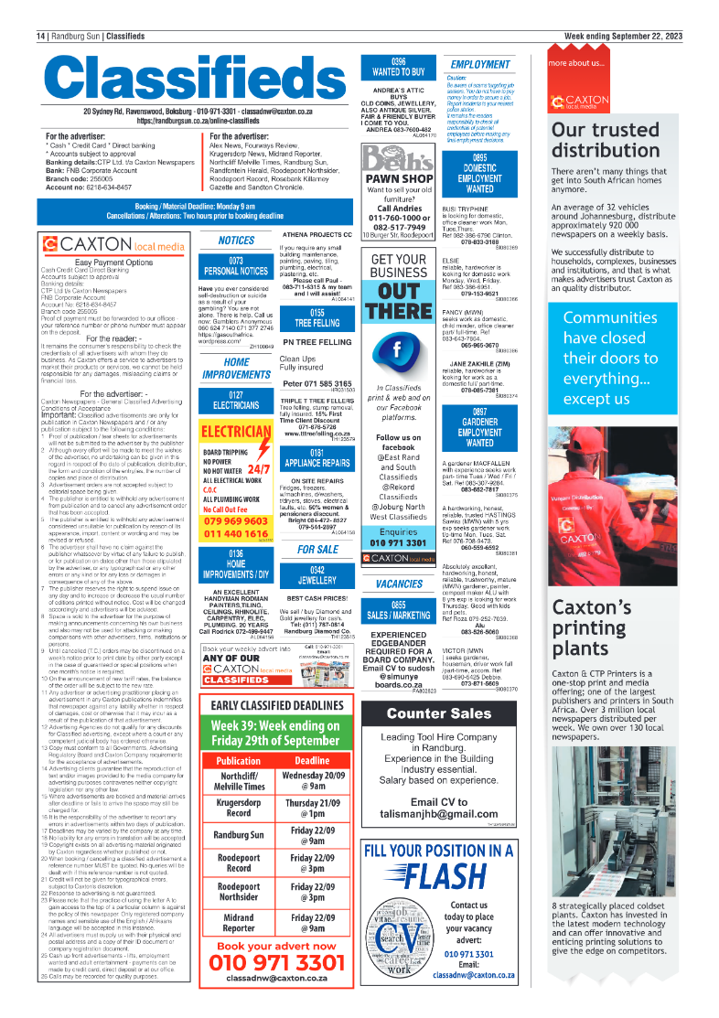 Randburg Sun 22 September 2023 page 14
