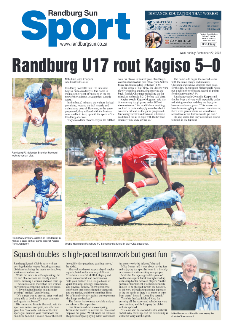 Randburg Sun 22 September 2023 page 16