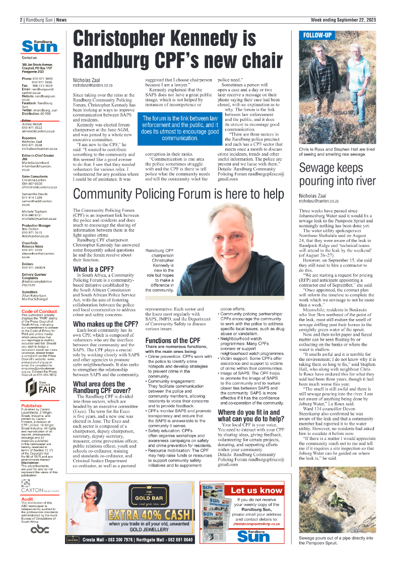Randburg Sun 22 September 2023 page 2