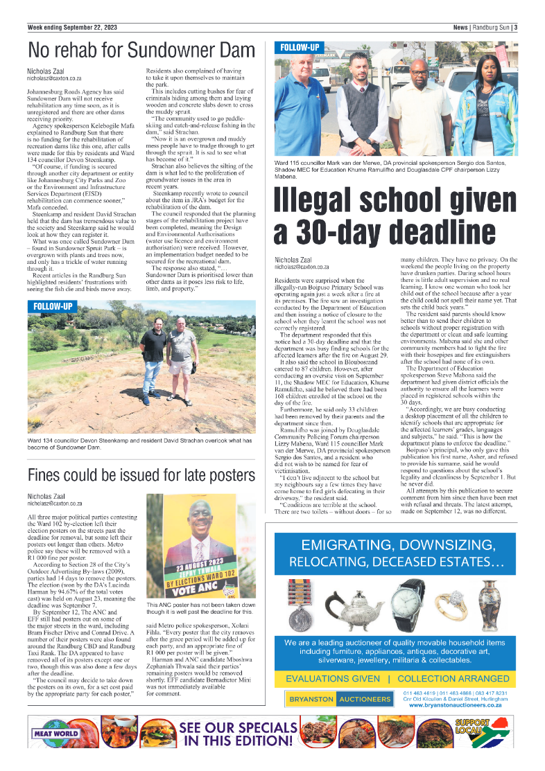Randburg Sun 22 September 2023 page 3