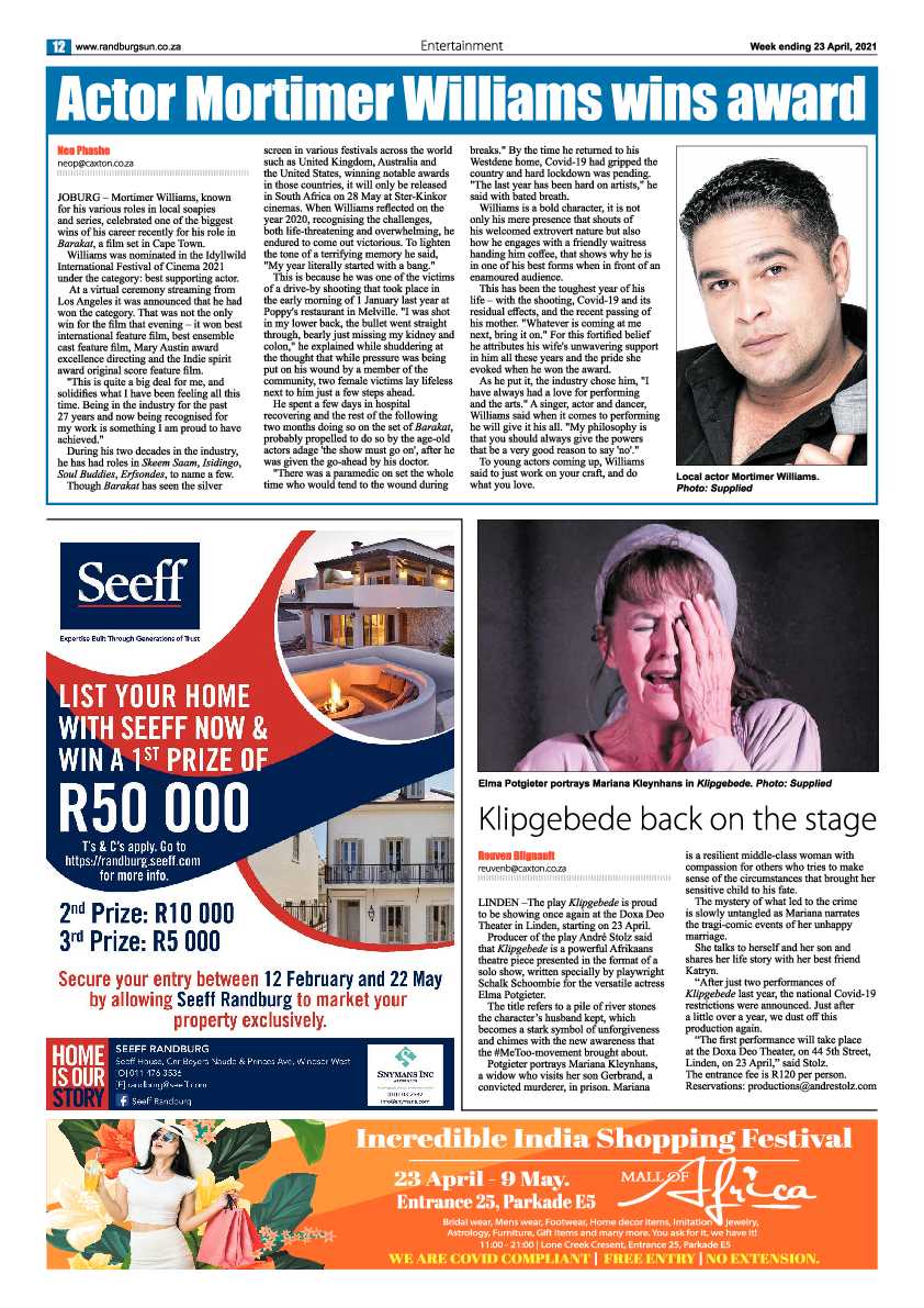 Randburg Sun 23 April 2021 page 12
