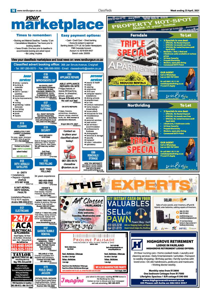 Randburg Sun 23 April 2021 page 14