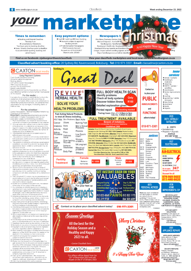 Randburg Sun 23 Dec 2022 page 6
