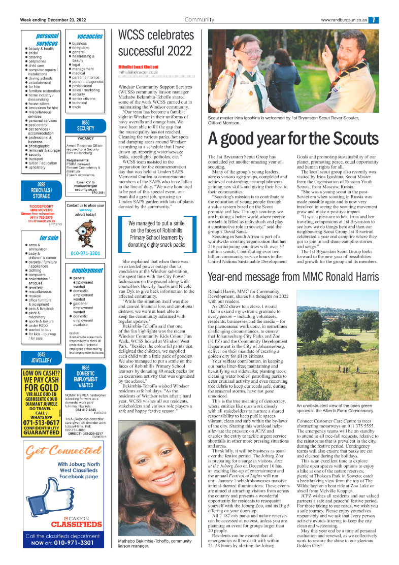 Randburg Sun 23 Dec 2022 page 7