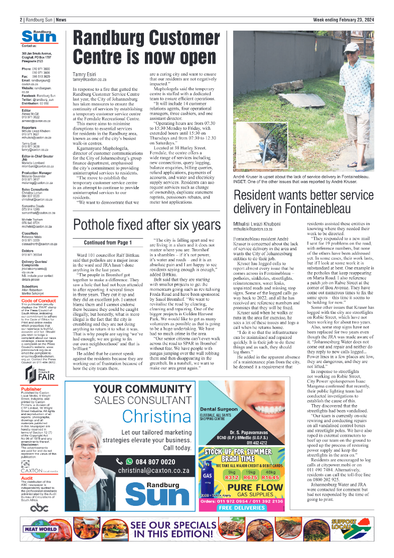 Randburg Sun 23 Feburary 2024 page 2
