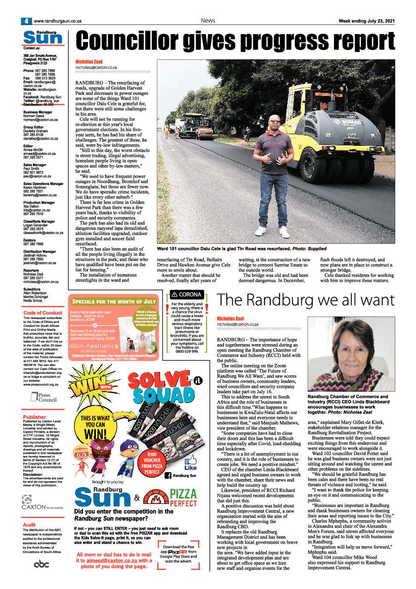 Randburg Sun 23 July 2021 page 4