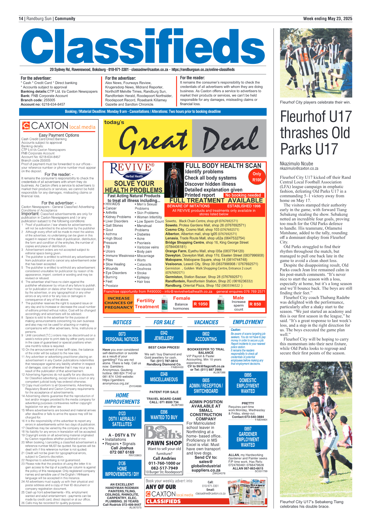Randburg Sun 23 May 2025 page 14