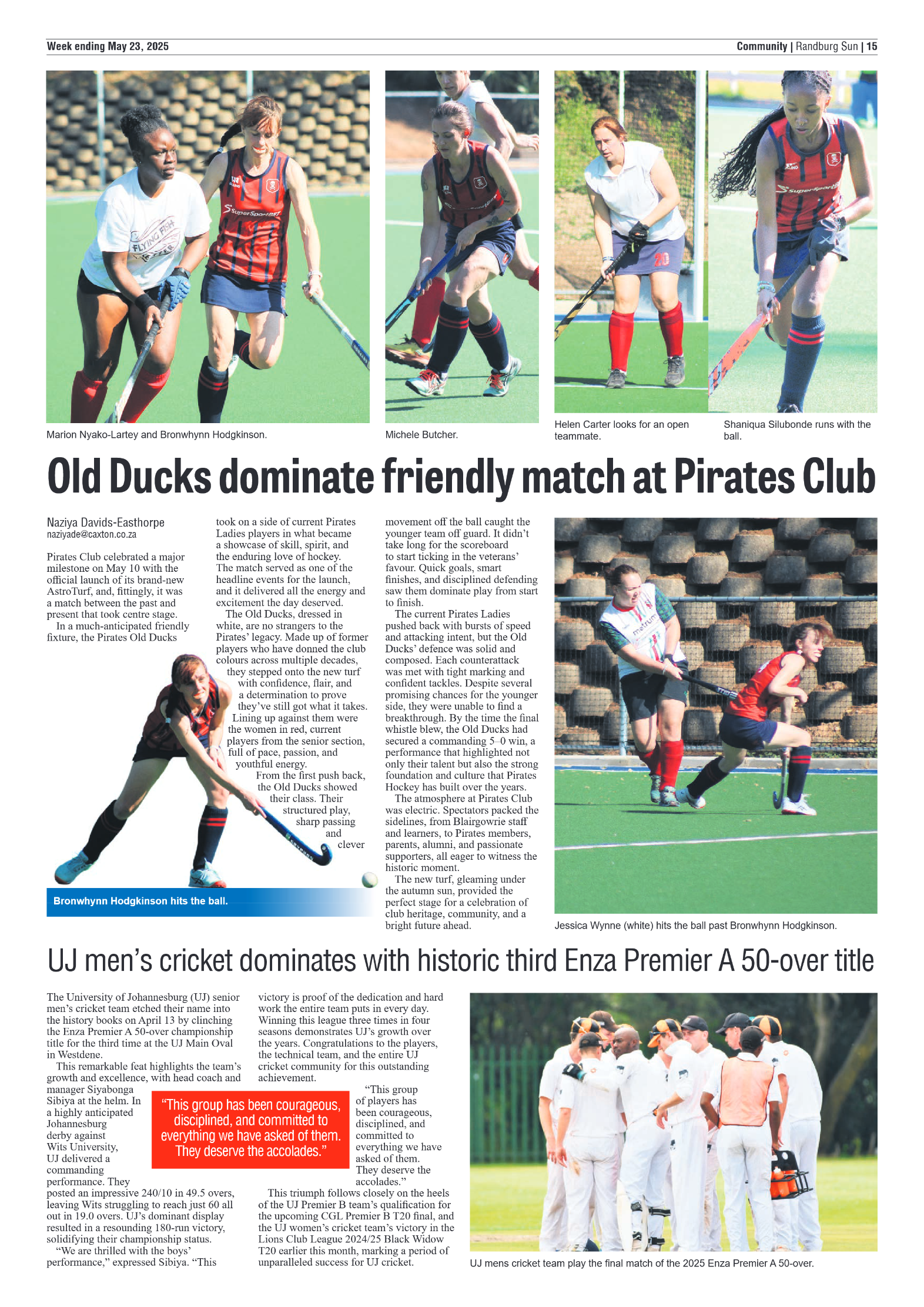 Randburg Sun 23 May 2025 page 15