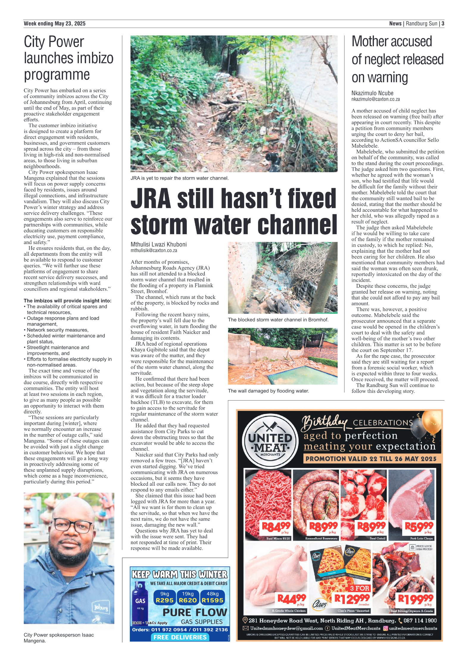 Randburg Sun 23 May 2025 page 3