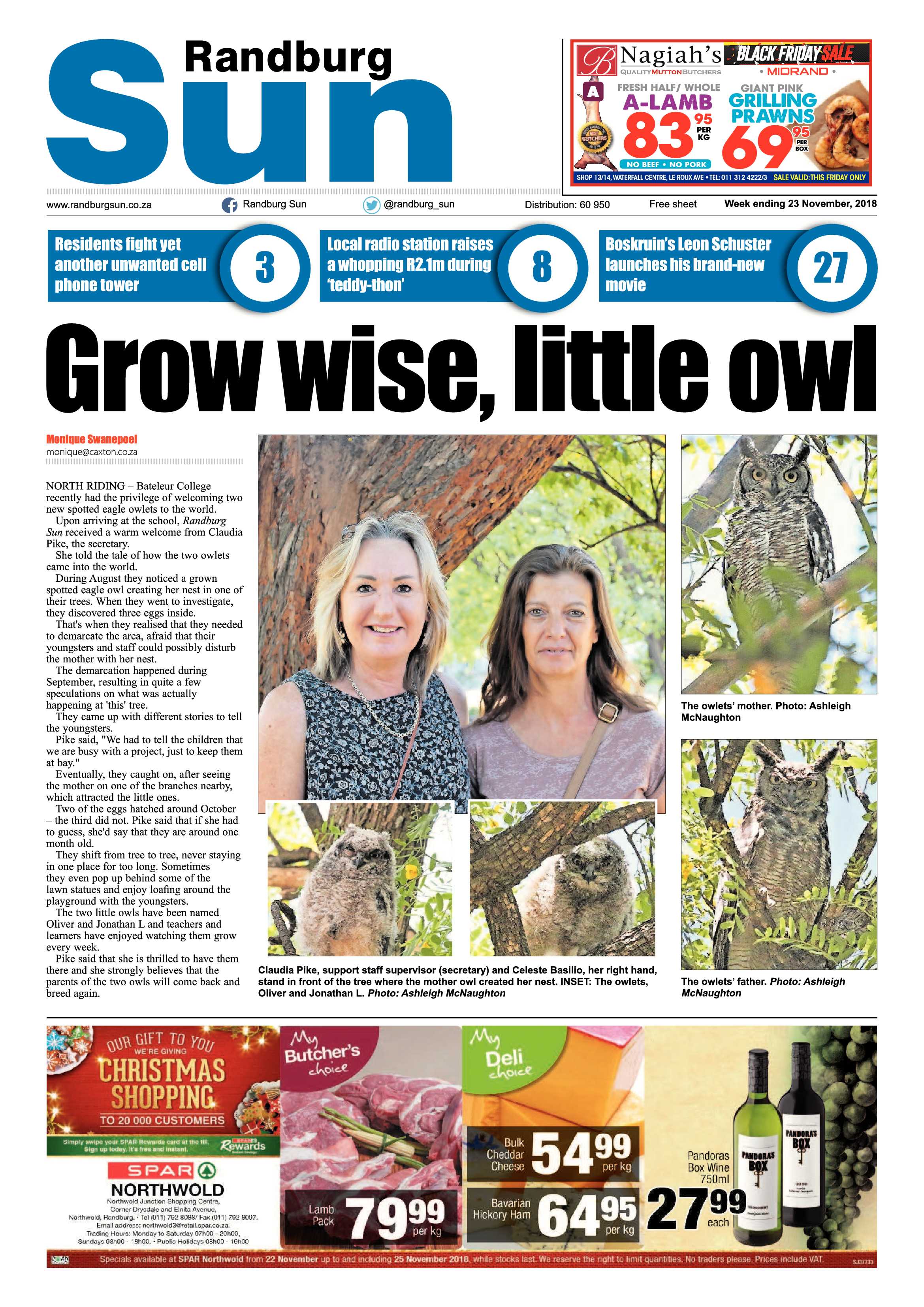 Randburg Sun 23 November 2018 page 1