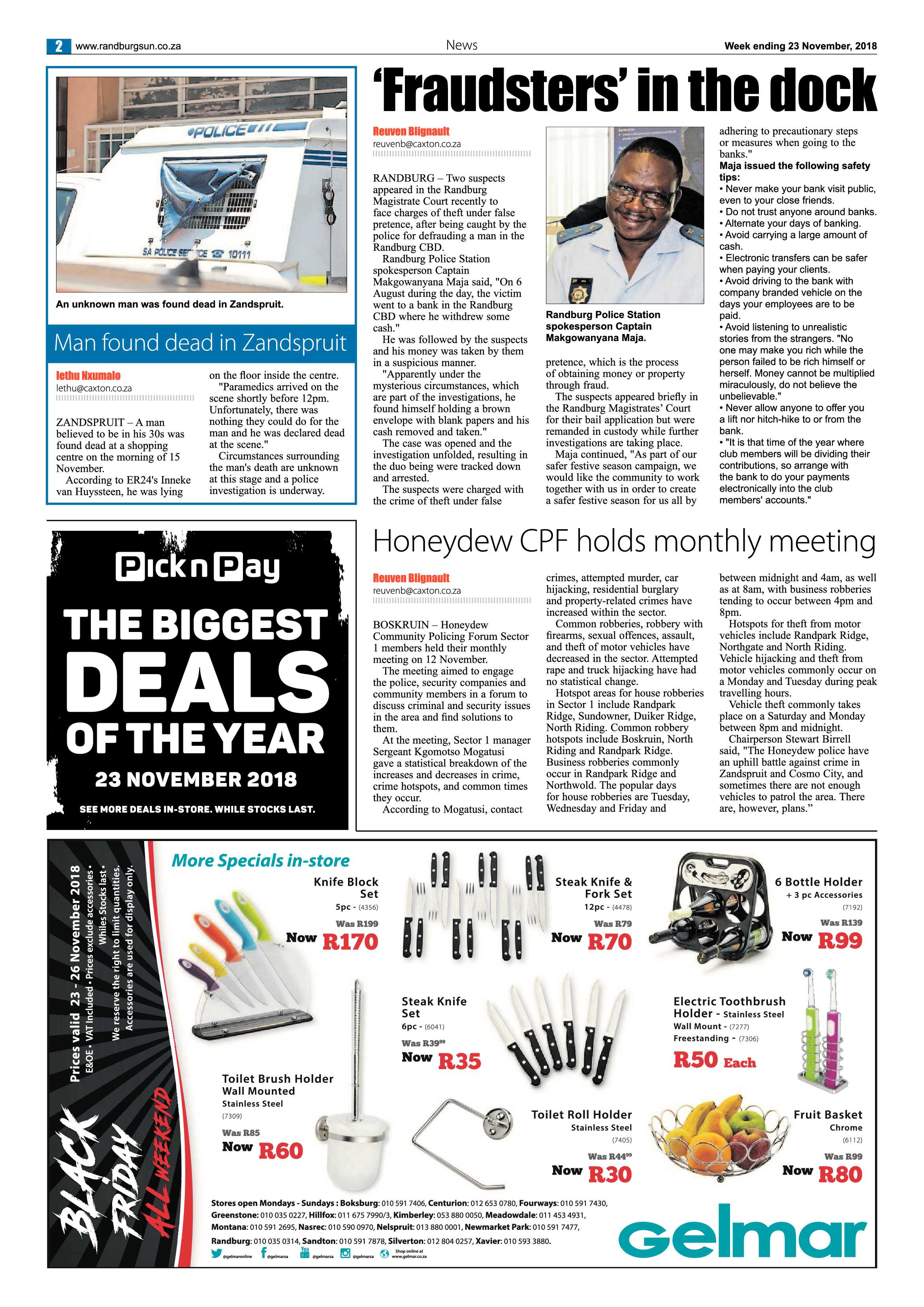 Randburg Sun 23 November 2018 page 2