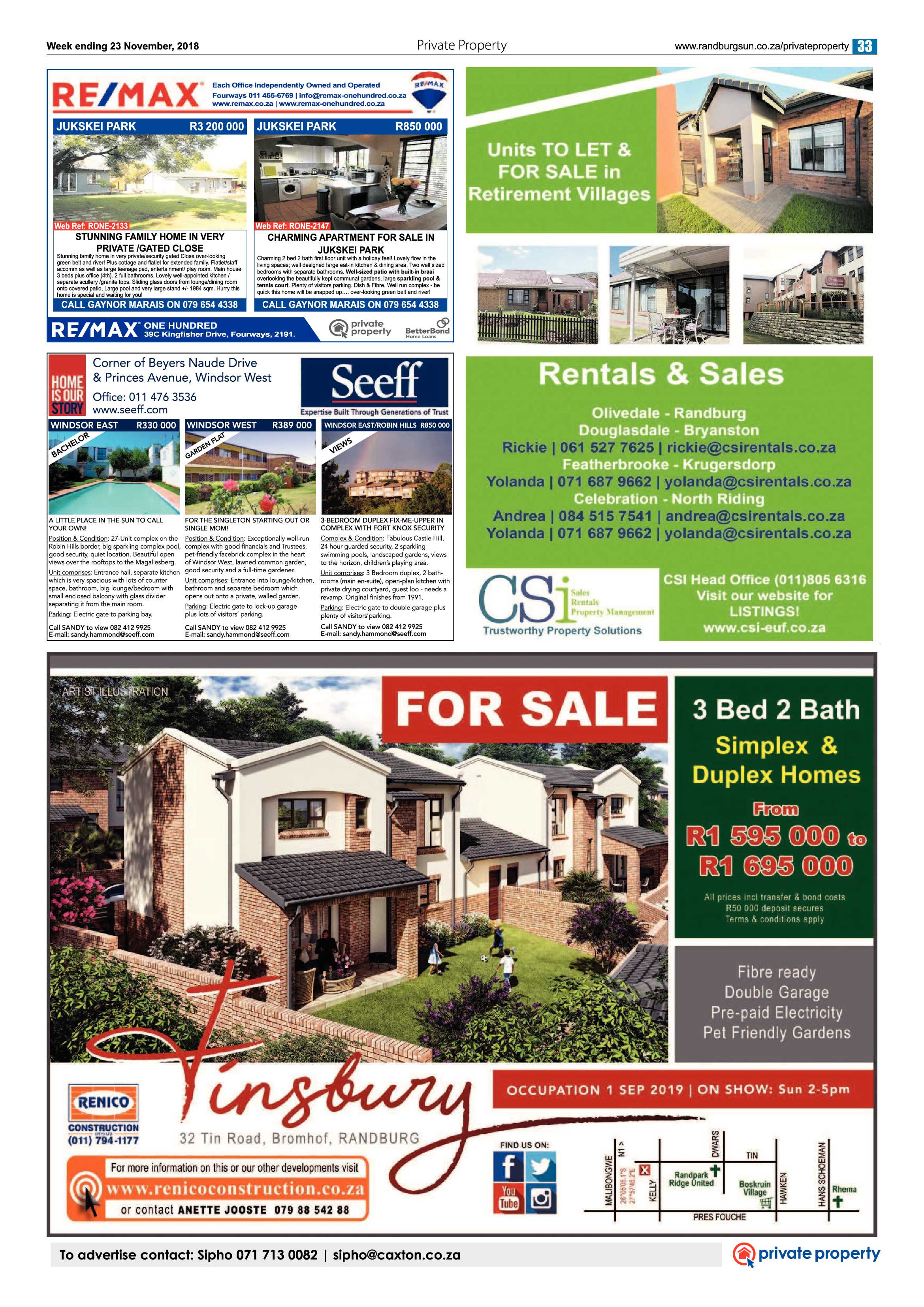 Randburg Sun 23 November 2018 page 33
