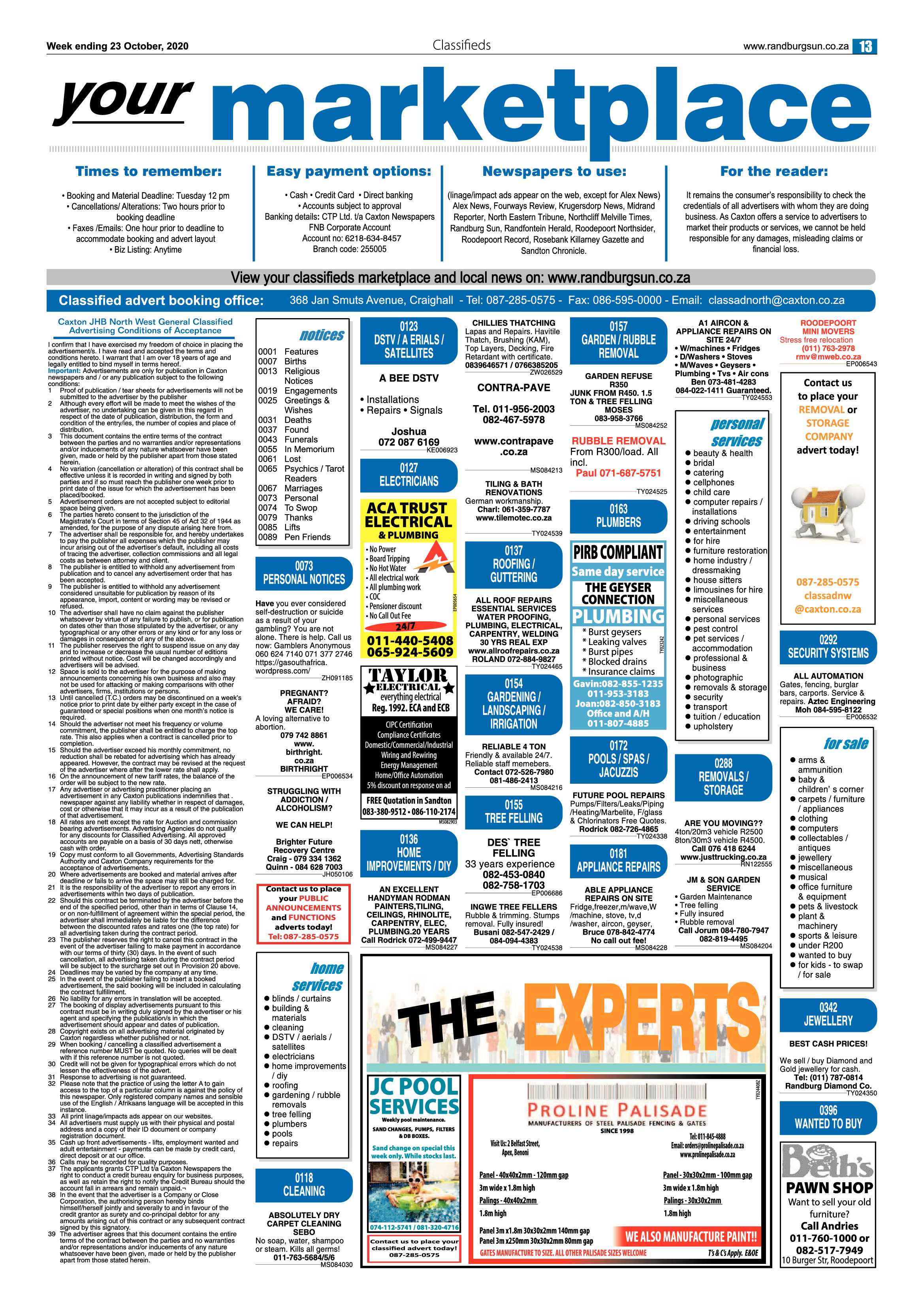 Randburg Sun 23 October 2020 page 13