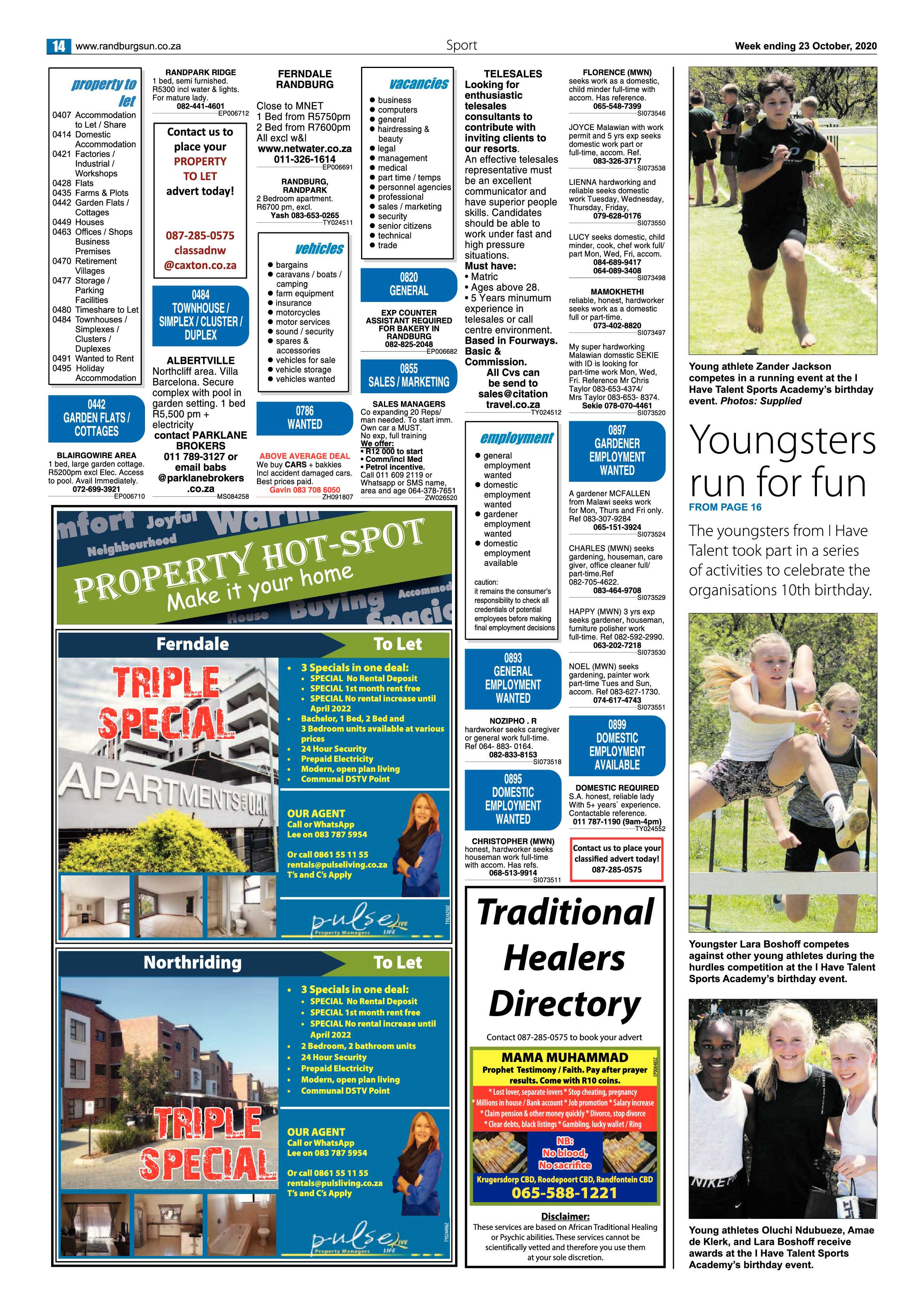 Randburg Sun 23 October 2020 page 14