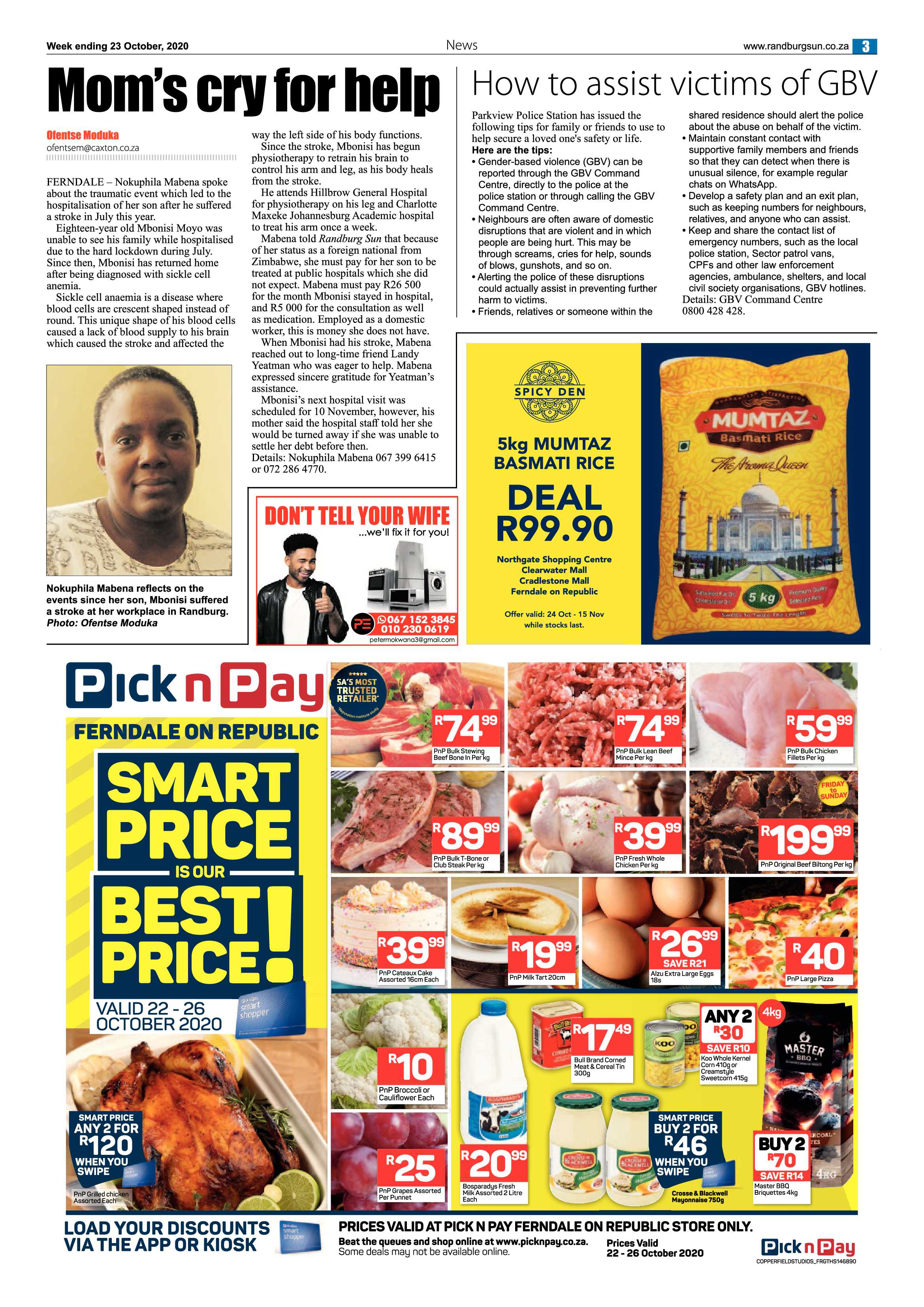 Randburg Sun 23 October 2020 page 3