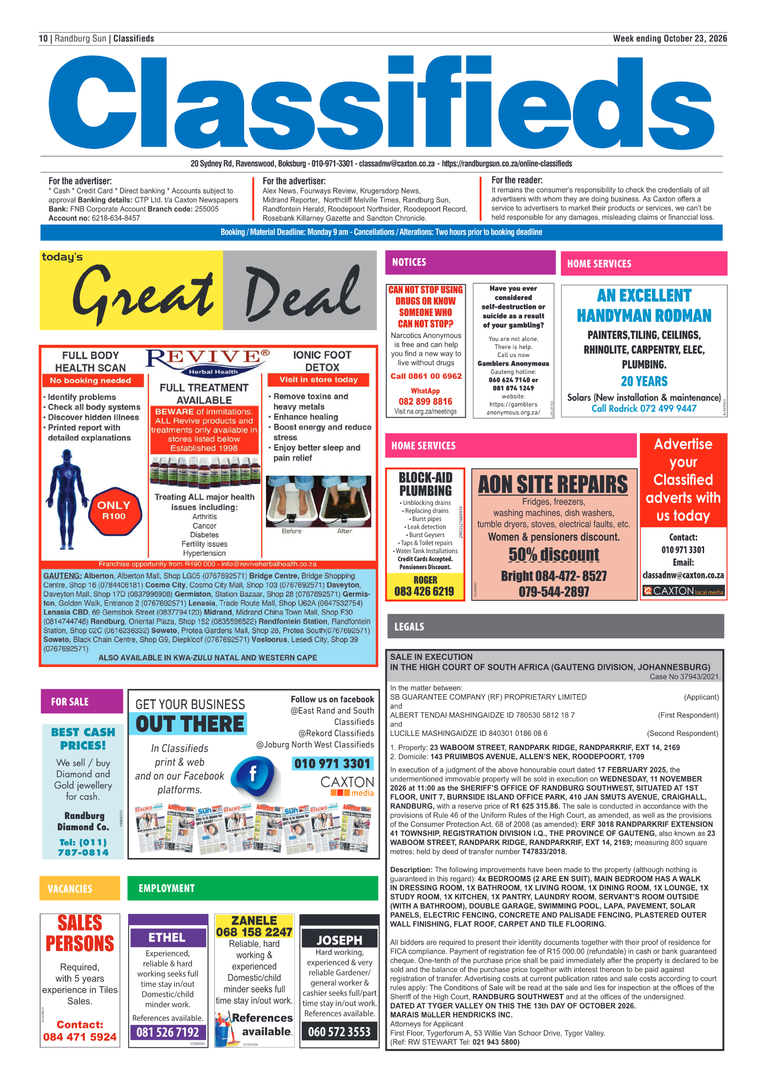 Randburg Sun 23 October 2026 page 10