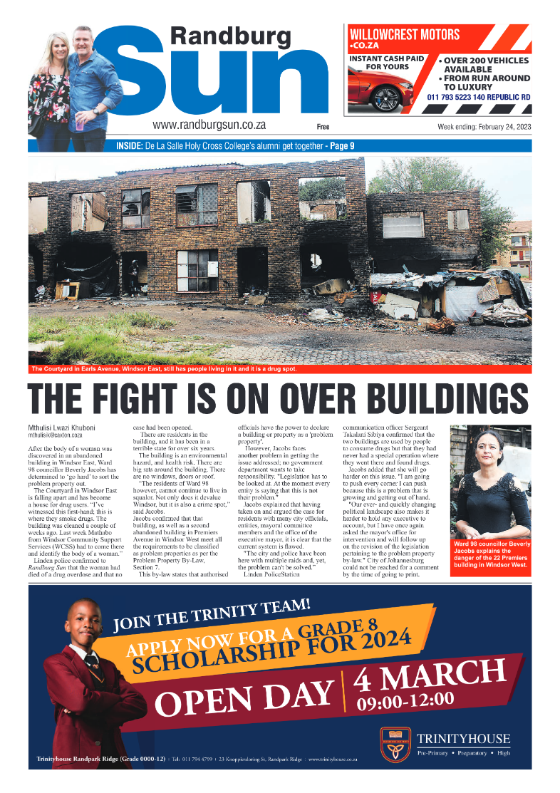 Randburg Sun 24 Feb 2023 page 1