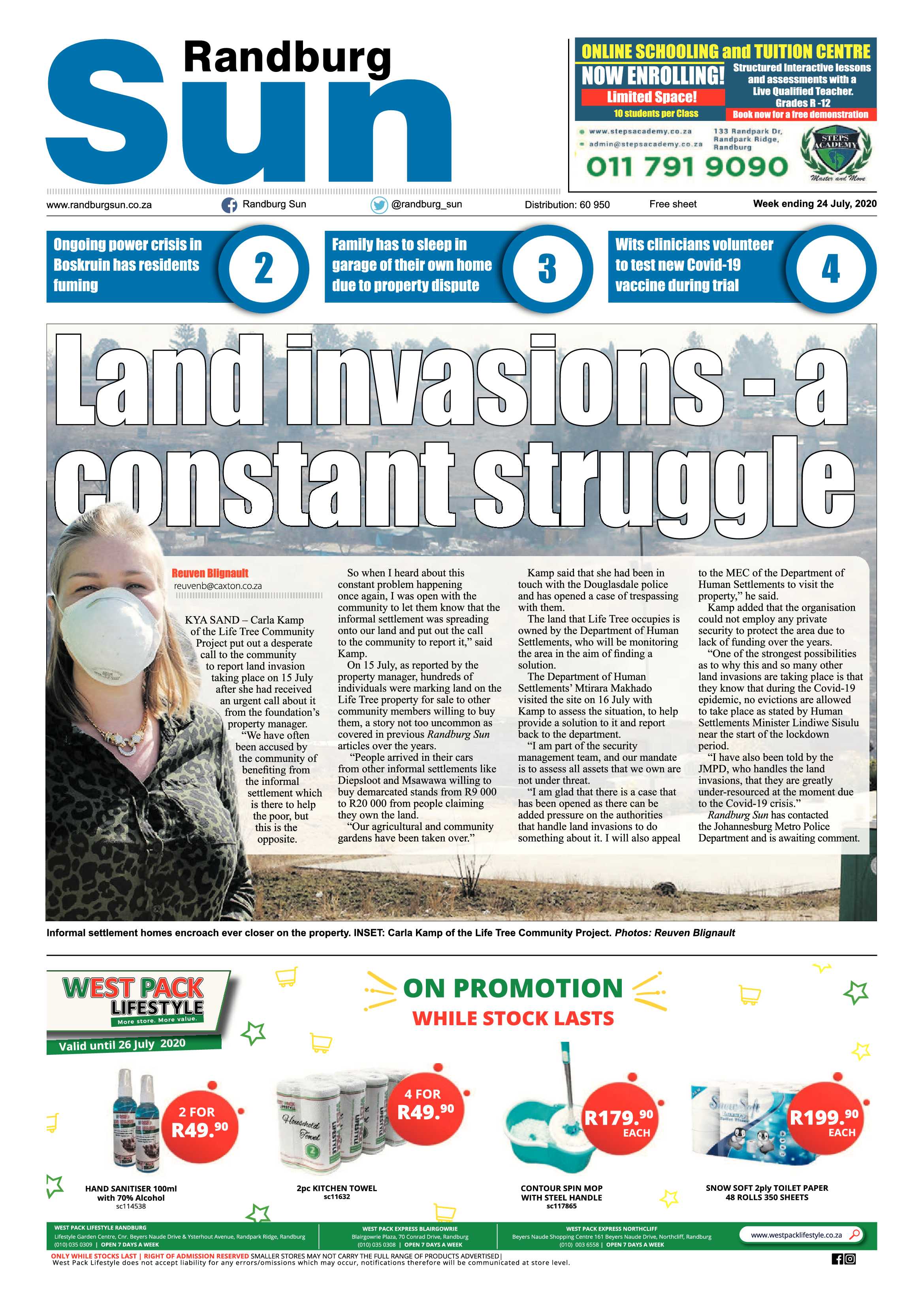 Randburg Sun 24 July 2020 page 1
