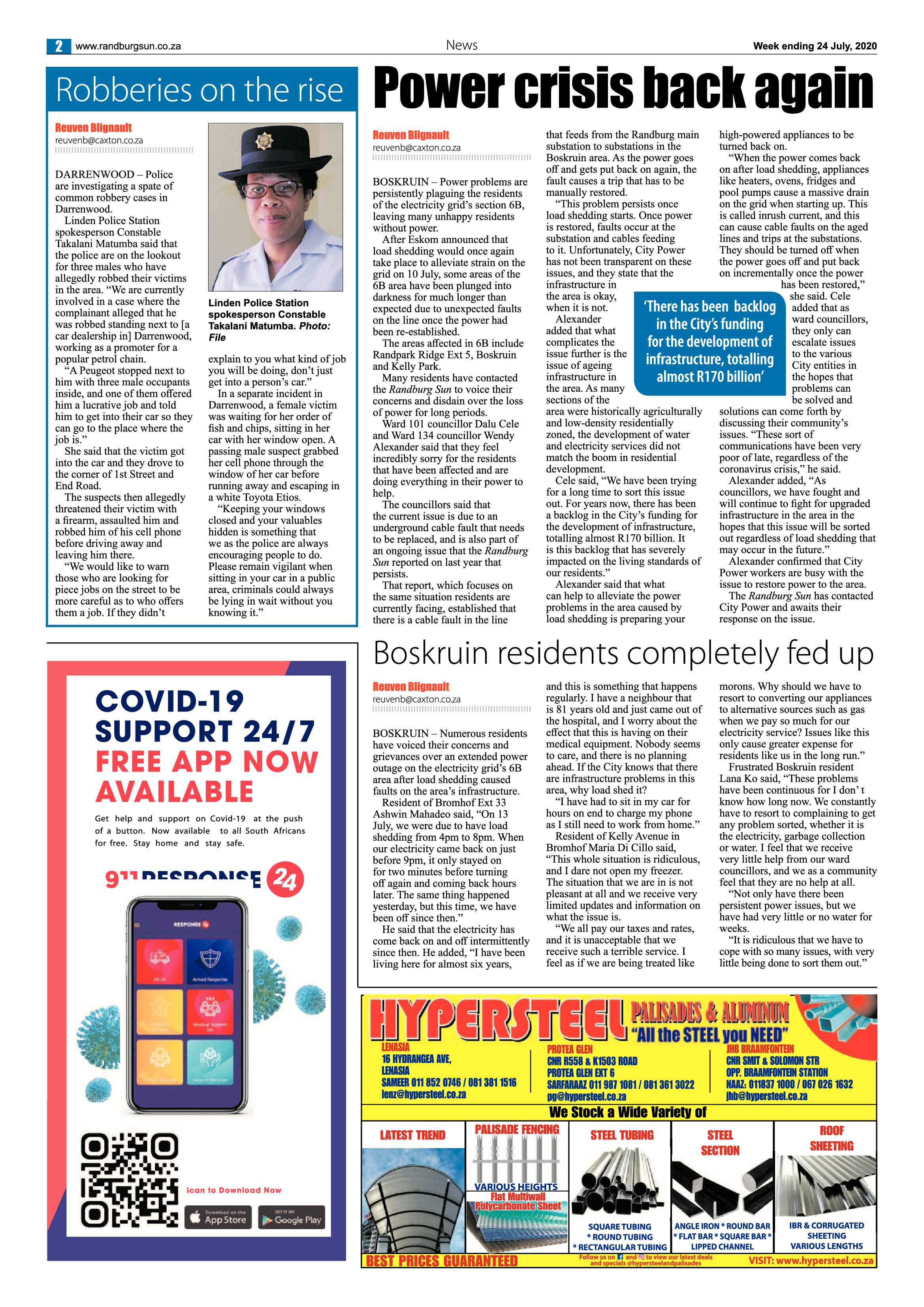 Randburg Sun 24 July 2020 page 2