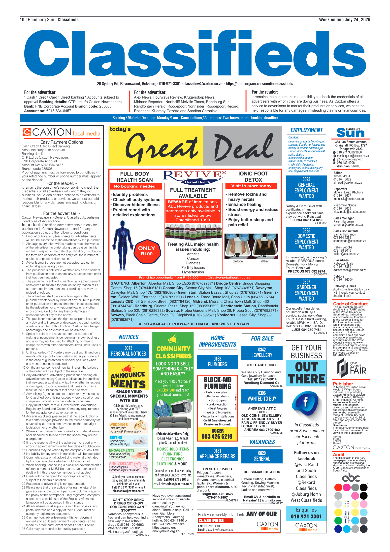 Randburg Sun 24 July 2026 page 10
