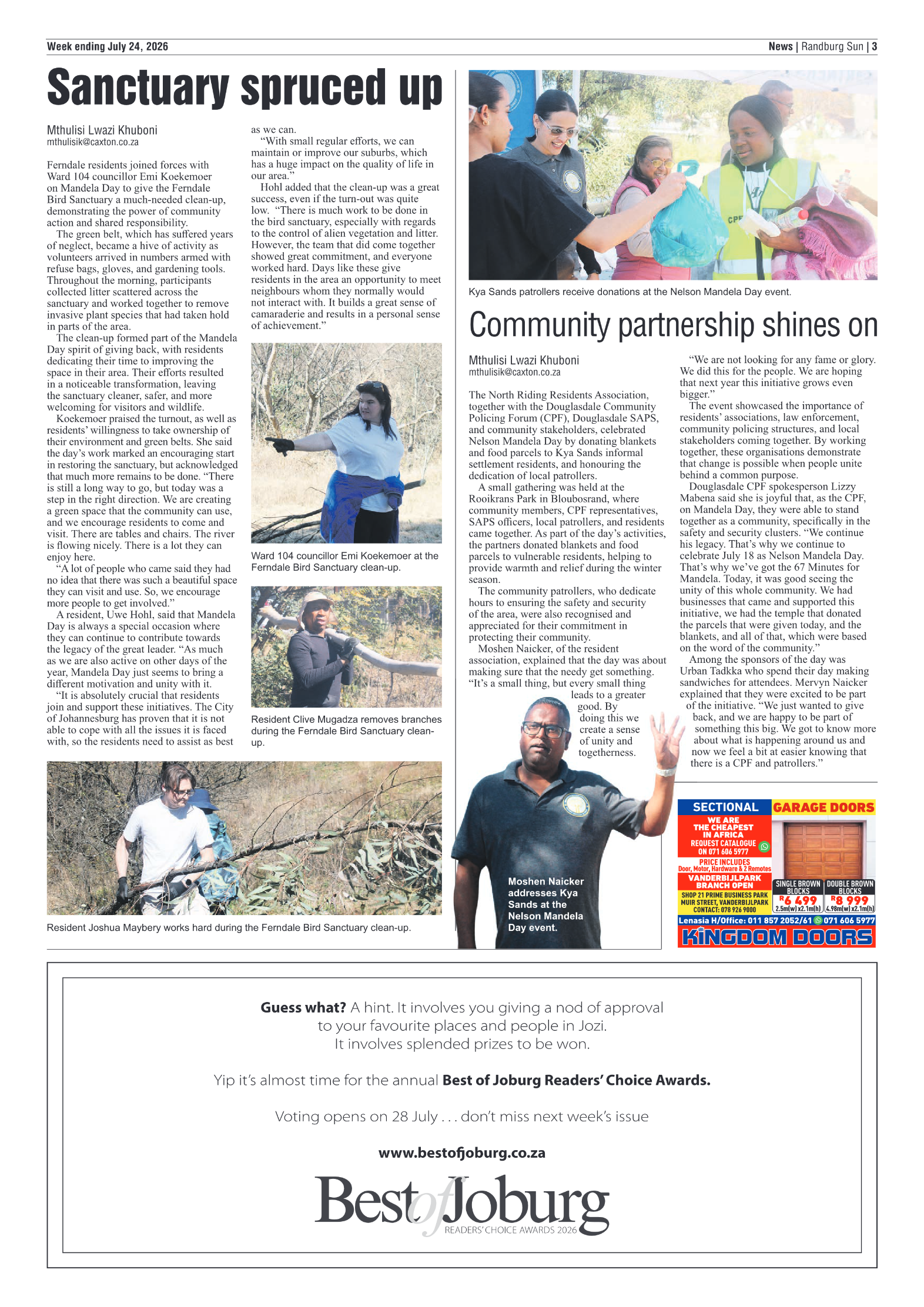 Randburg Sun 24 July 2026 page 3