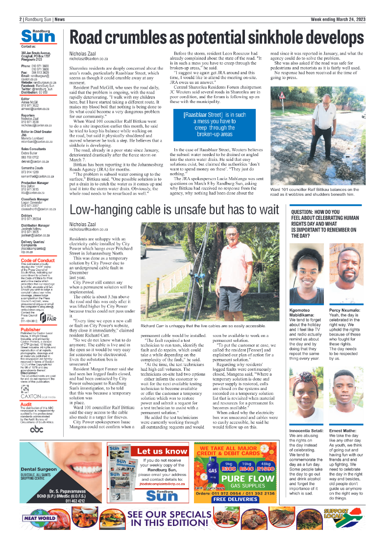 Randburg Sun 24 March 2023 page 2
