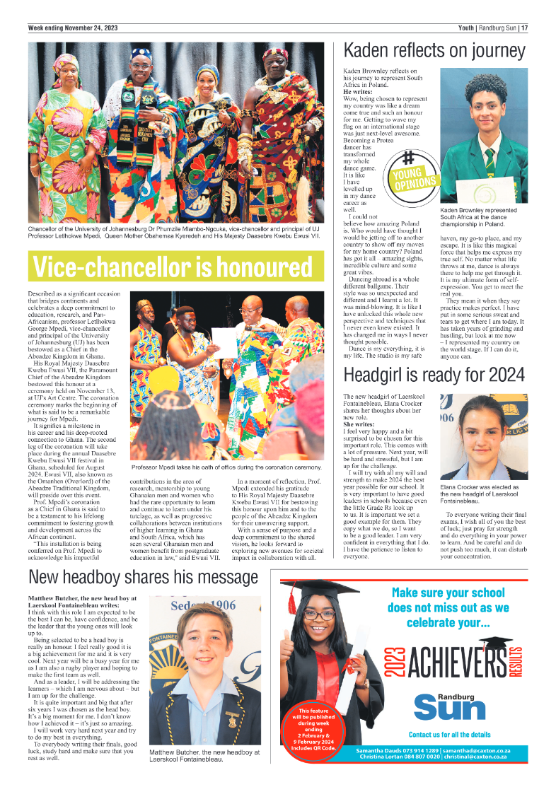 Randburg Sun 24 November 2023 page 17