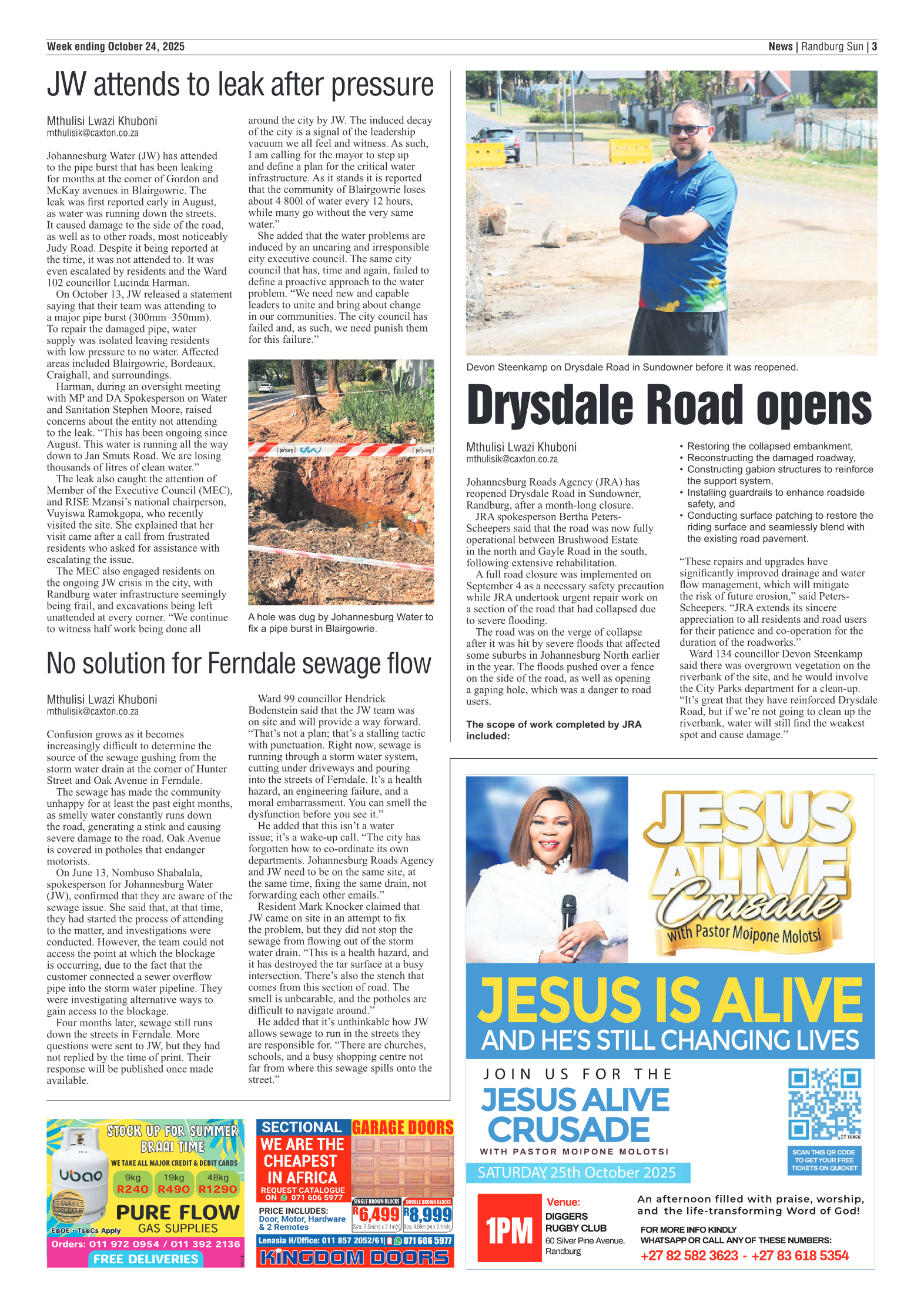 Randburg Sun 24 October 2025 page 3