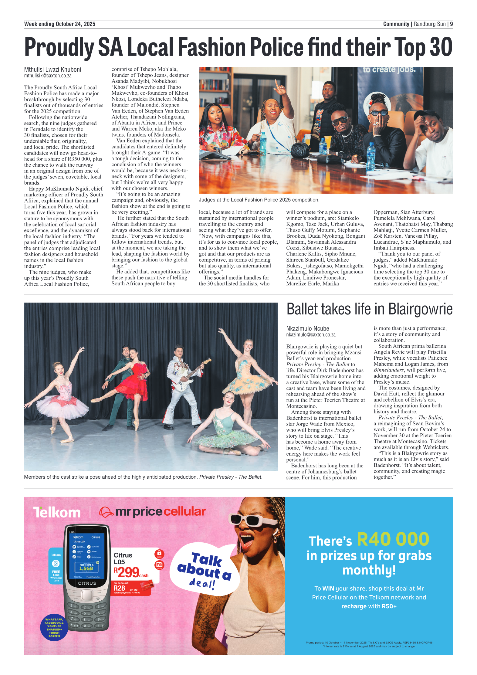 Randburg Sun 24 October 2025 page 9