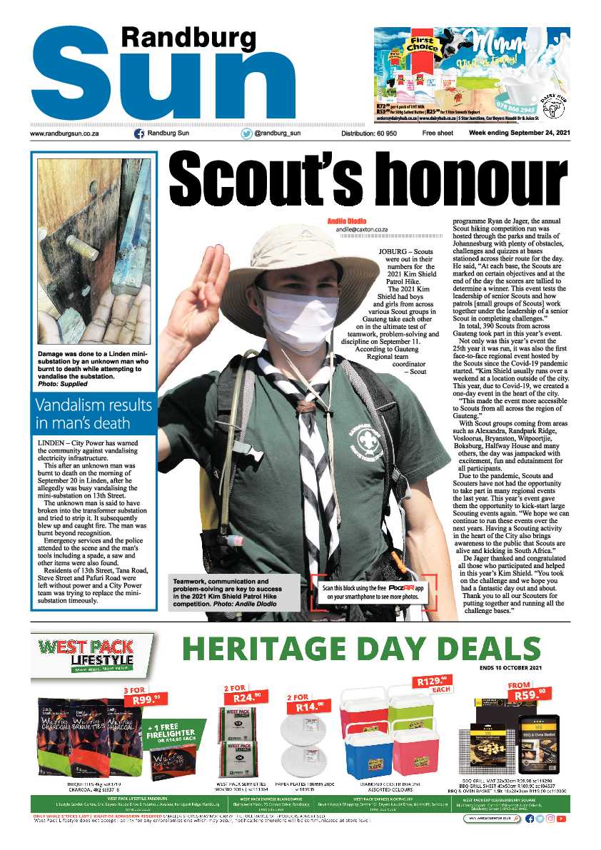 Randburg Sun 24 September 2021 page 1