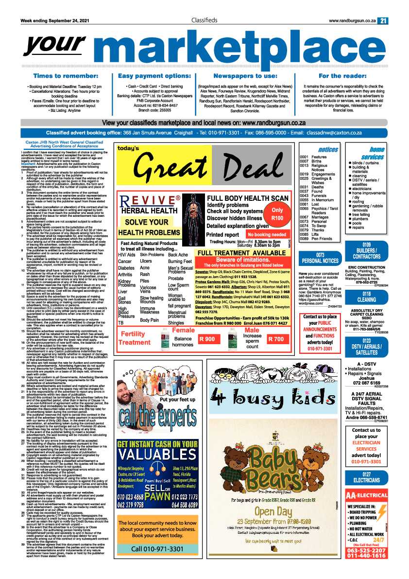Randburg Sun 24 September 2021 page 21
