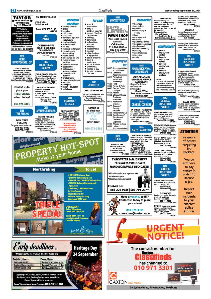 Randburg Sun 24 September 2021 page 22