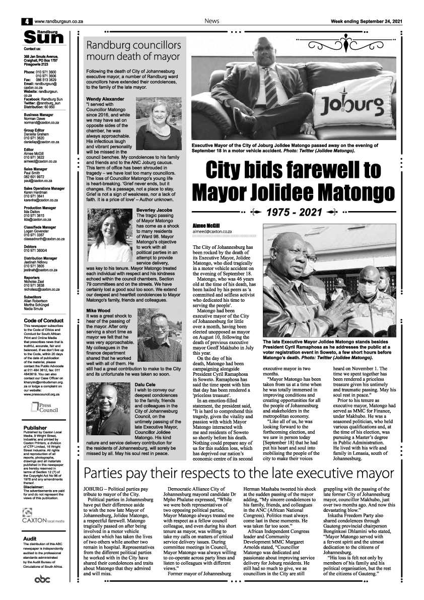 Randburg Sun 24 September 2021 page 4