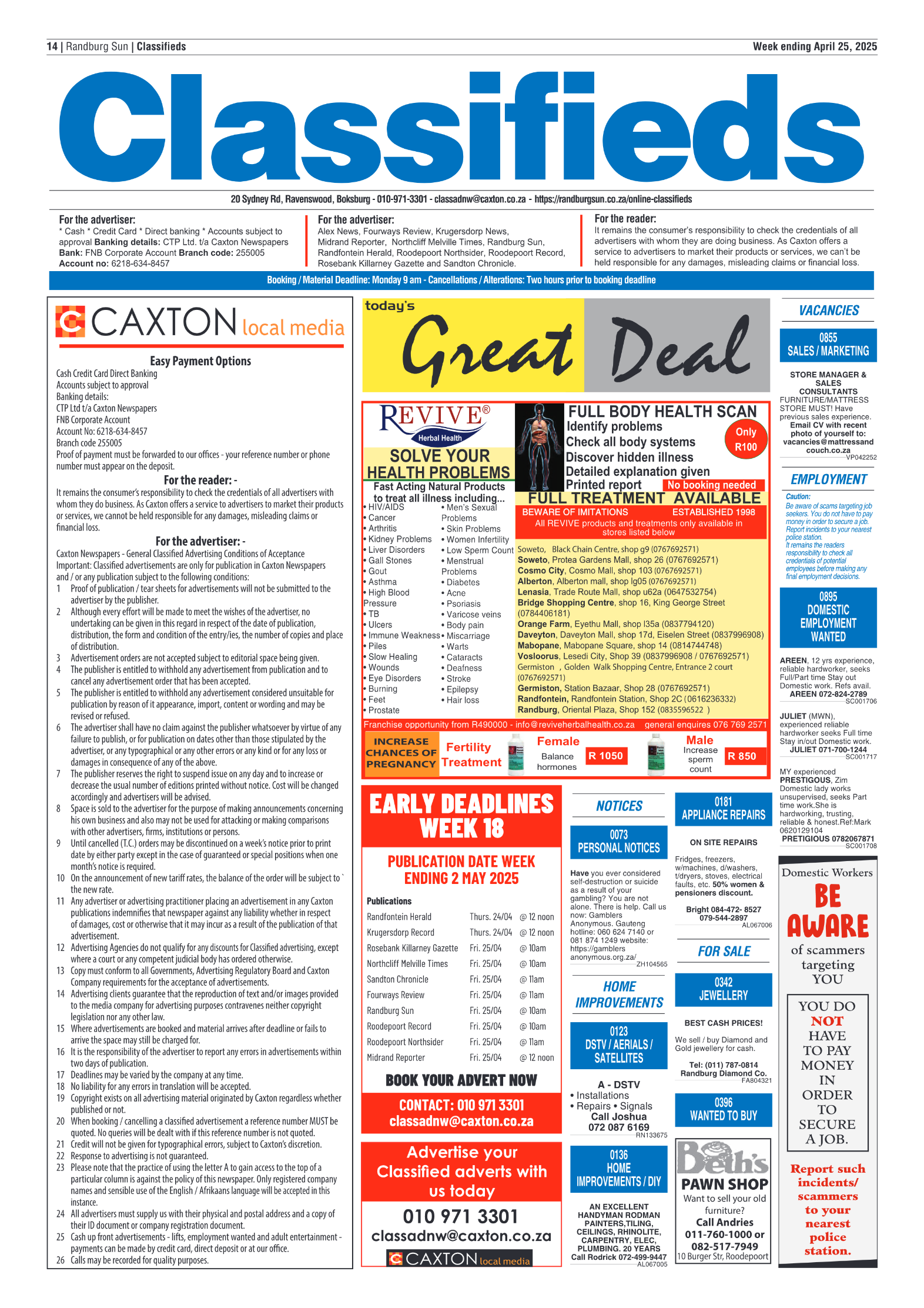 Randburg Sun 25 April 2025 page 14