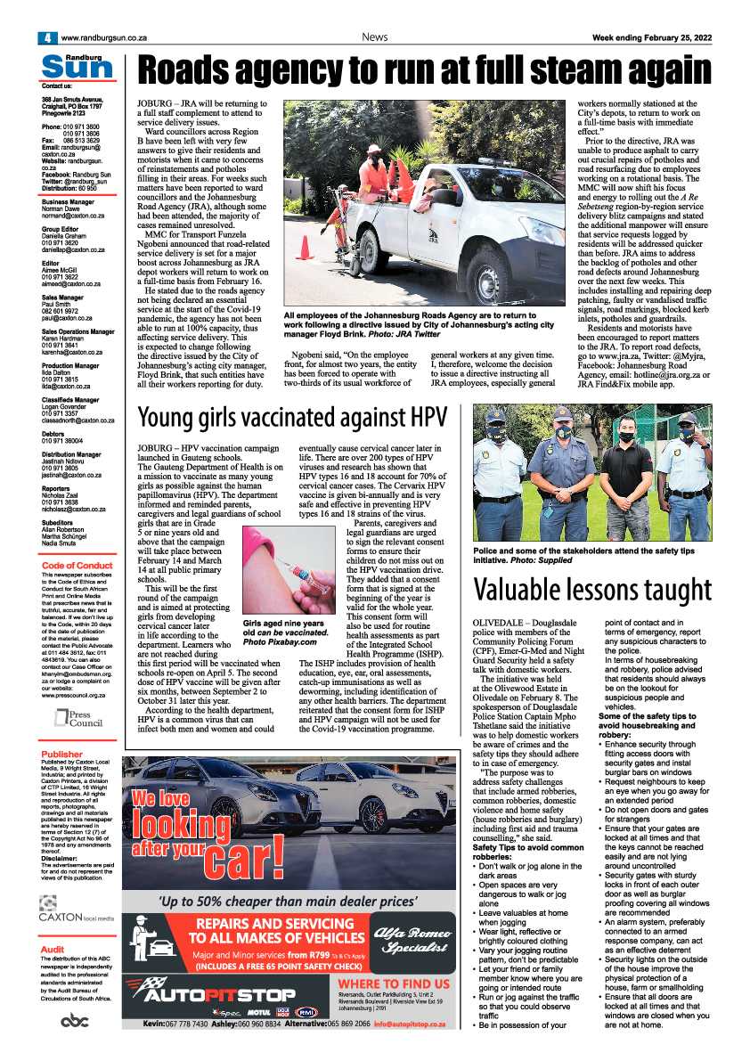 Randburg Sun 25 February 2022 page 4