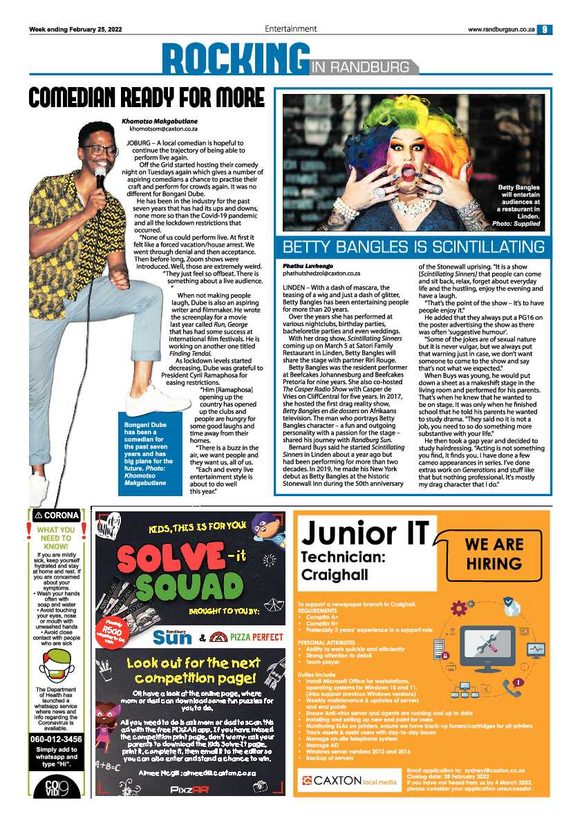 Randburg Sun 25 February 2022 page 9