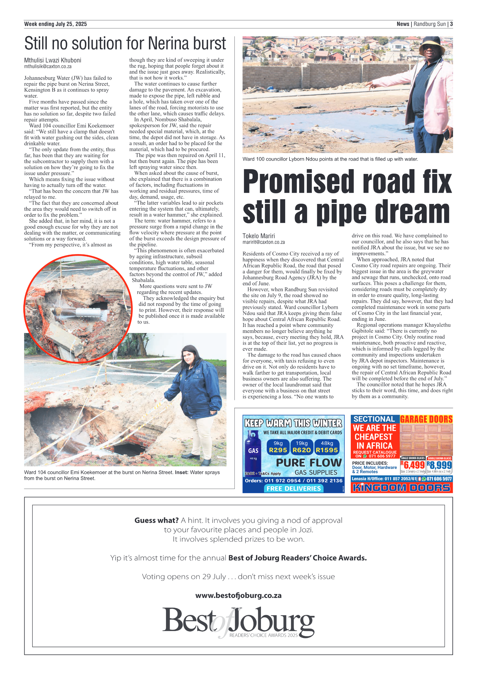 Randburg Sun 25 July 2025 page 3